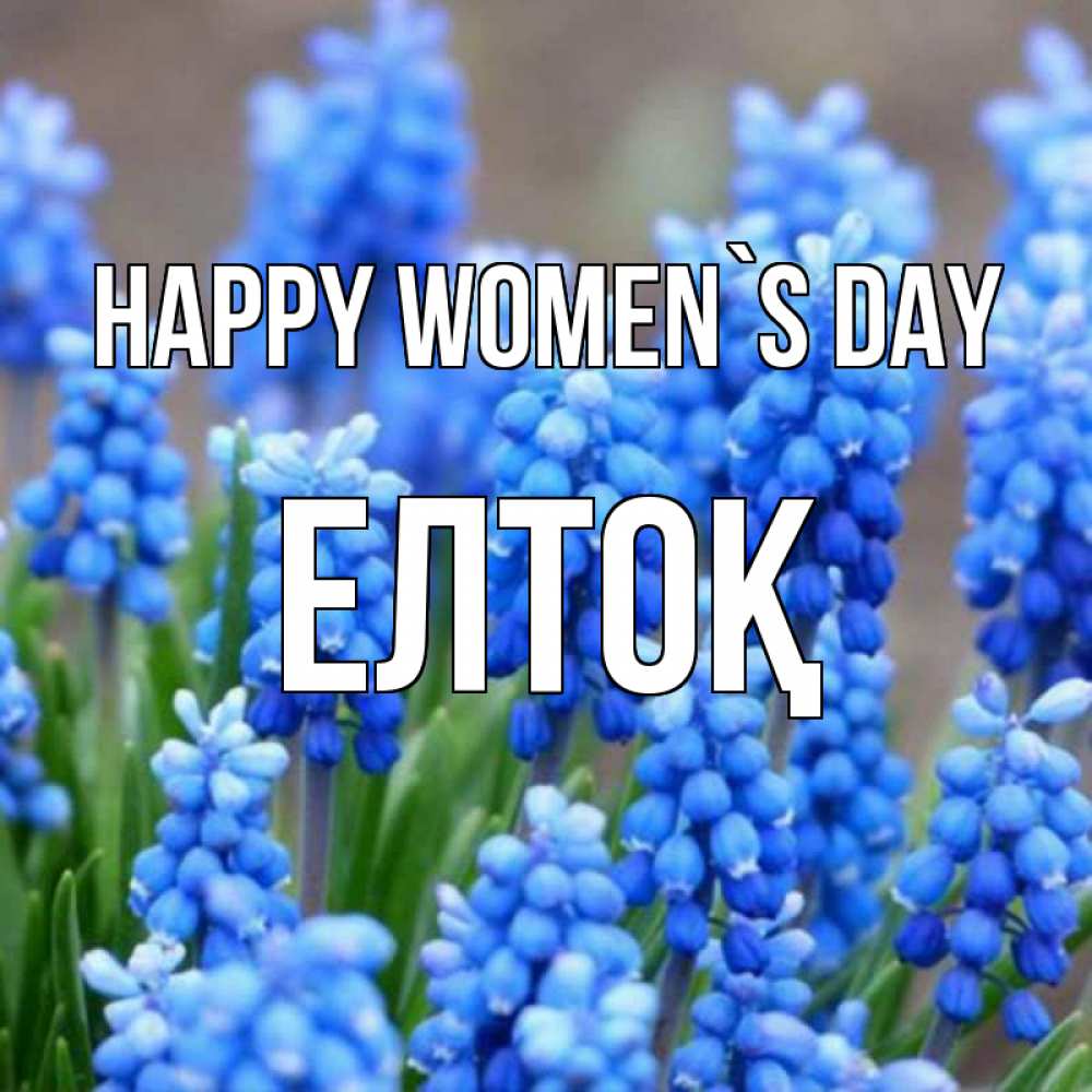 Greetings card с именем, Елтоқ happy women`s day Поздравительная открытка для женщин с цветами на праздничную дату Greetings with text for free download 